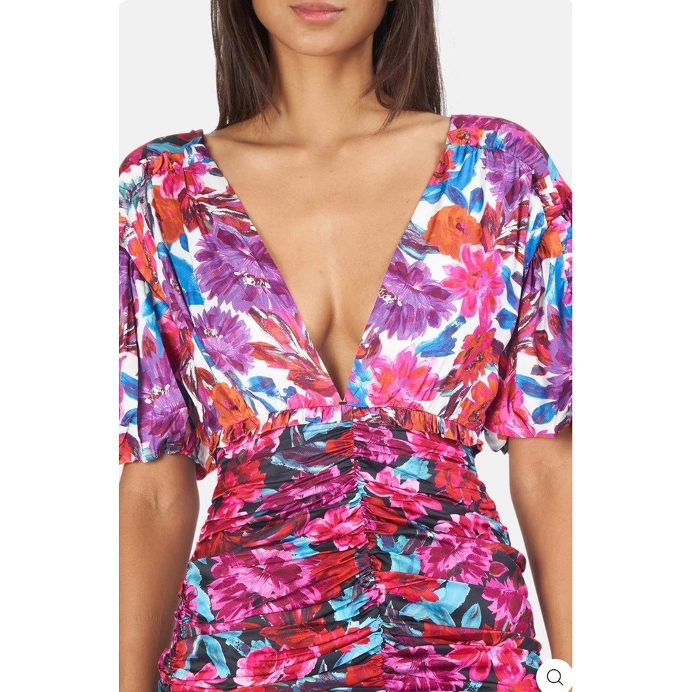 #161 For Love & Lemons Cassandra Mini Dress Pink  Size Xs